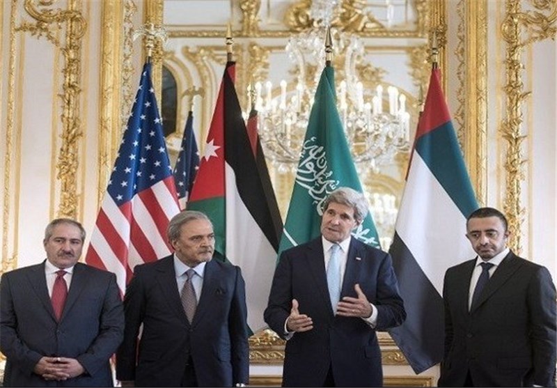 دیدار جان کری با وزرای خارجه سه کشور عربی در پاریس