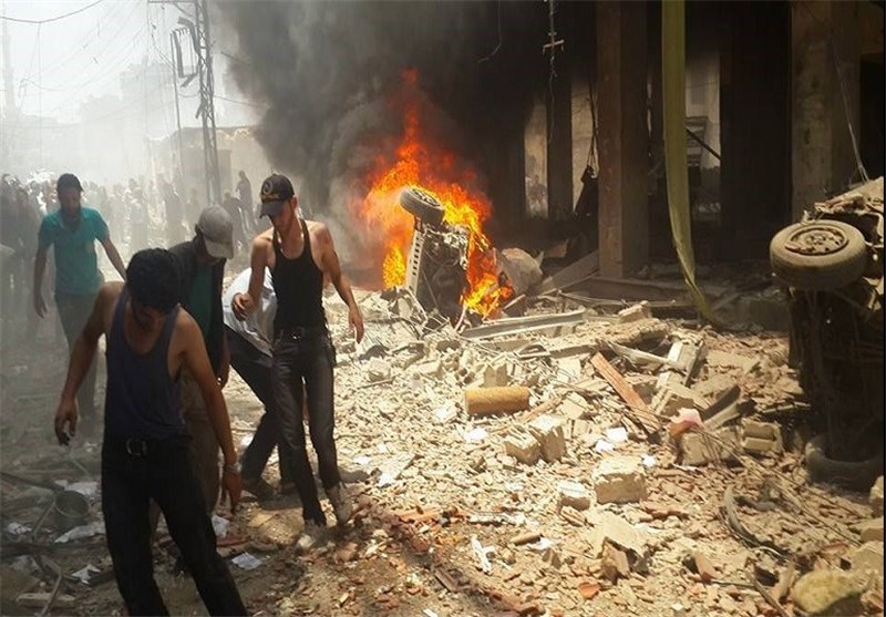 انفجار ضخم فی مدینة &quot;دوما&quot; شرق دمشق وأصابع الاتهام تتجه نحو &quot; داعش &quot; + صور