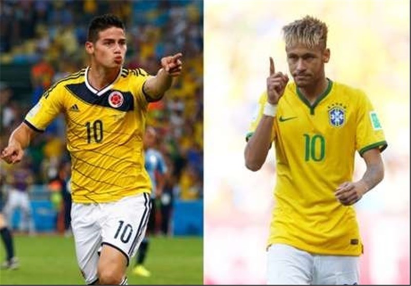 ترکیب تیم‌های ملی برزیل و کلمبیا مشخص شد