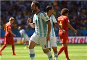 پیروزی آرژانتین مقابل بلژیک در نیمه اول