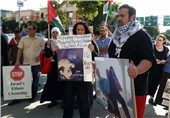 اعتراض ساکنان ساکرامنتوی کالیفرنیا علیه جنایات اسرائیل در نوار غزه+عکس
