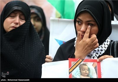 تجمع احتجاجی أمام مکتب الامم المتحدة فی طهران دعما للشعب الفلسطینی فی غزة
