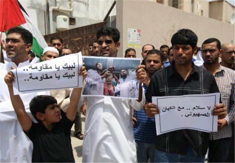اعلام همبستگی مردم بحرین با نوار غزه + عکس