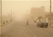 شدت توفان و غلظت ریزگردها در منطقه سیستان+ تصاویر