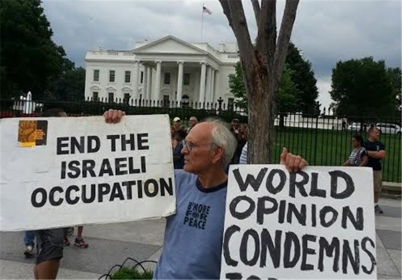 راهپیمایی از مقابل وزارت خارجه آمریکا تا کاخ سفید علیه جنایات اسرائیل+عکس