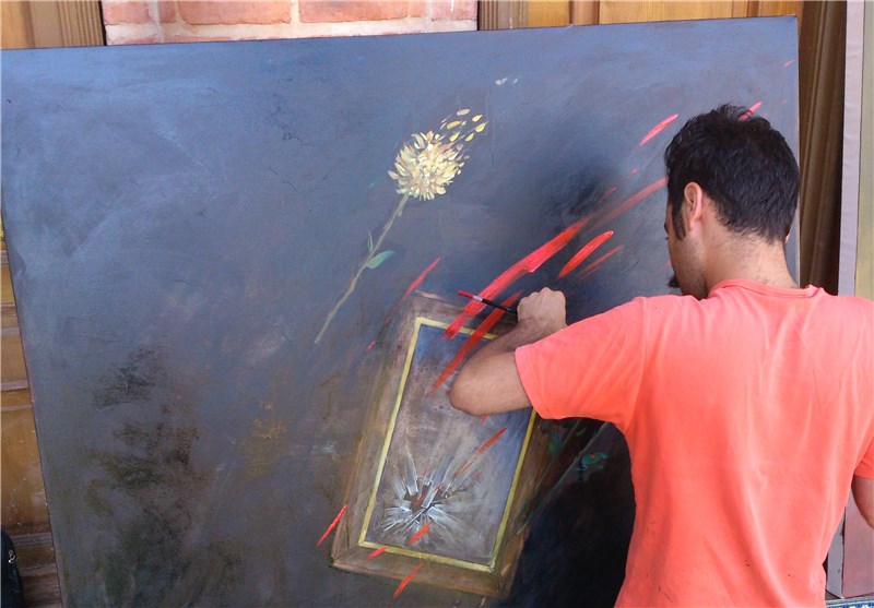 کارگاه نقاشی ایثار و شهادت در اردبیل برگزار شد + تصاویر