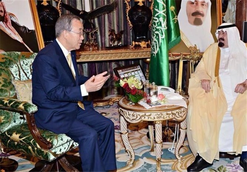 بان کی مون با پادشاه عربستان درباره اوضاع غزه گفتگو کرد
