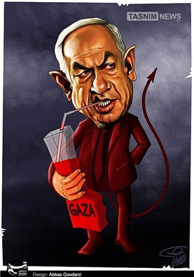 کاریکاتور/ نتانیاهوی خون آشام