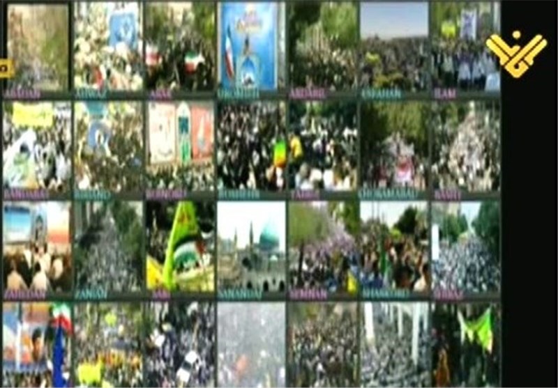 المنار: مردم ایران راهپیمایی میلیونی همبستگی با غزه برگزار کردند