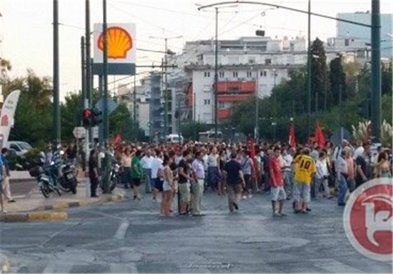 تظاهرات معلمان یونان در اعتراض به سیاست‌های ریاضت اقتصادی