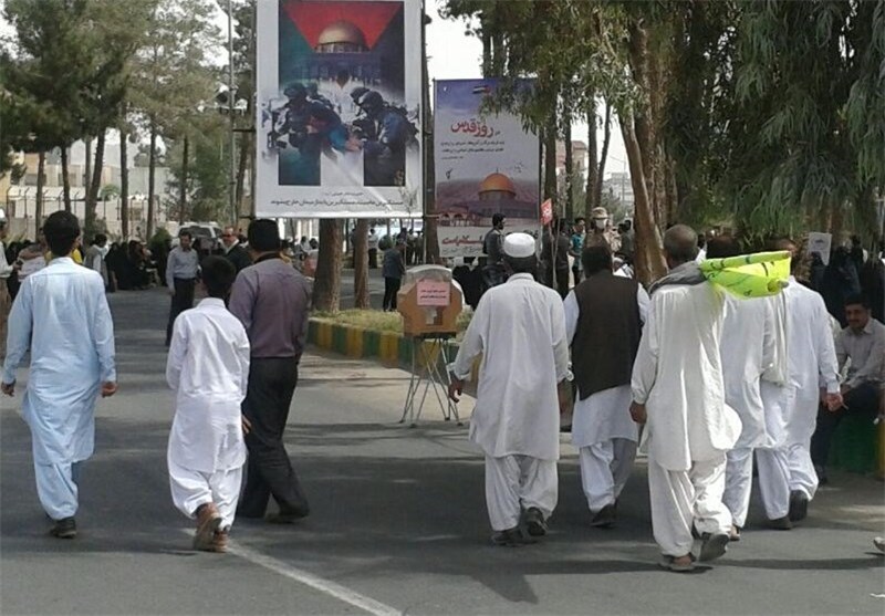 حضور باشکوه اهل سنت خراسان جنوبی در راهپیمایی روز قدس + تصاویر