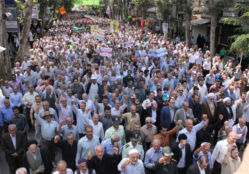 شعار&quot;هم غزه هم لبنان جانم فدای اسلام&quot; روزه‌داران آستانه‌اشرفیه‌ای + تصاویر