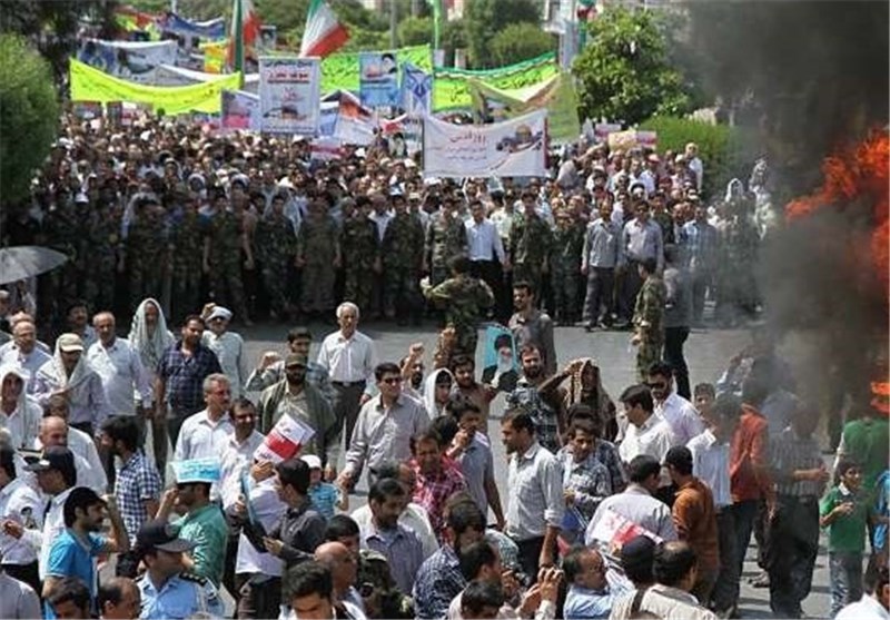 راهپیمایی مردم قزوین علیه جنایت‌های رژیم صهیونیستی در غزه برگزار شد