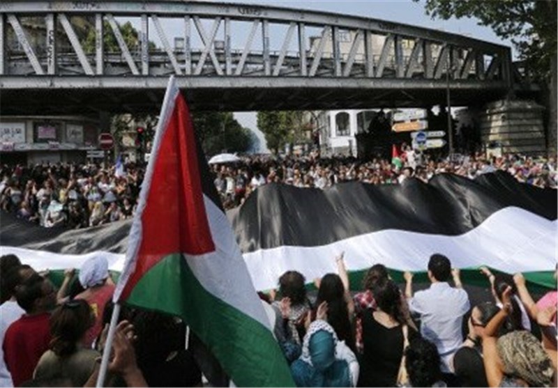 شهروندان پاریس در حمایت از مردم غزه به خیابانها آمدند