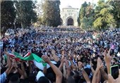 تظاهرات در مسجد الاقصی و کرانه باختری در حمایت از غزه