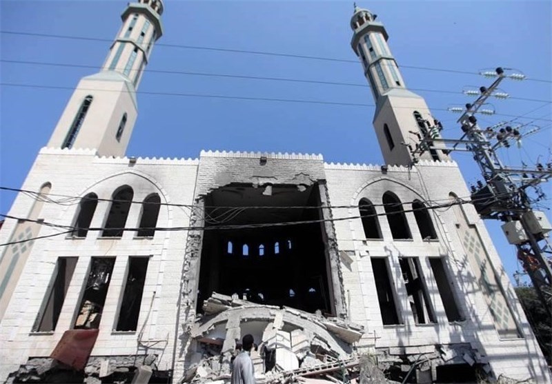 ادامه تخریب مساجد غزه در حمله جنگنده‌های اسرائیل+تصاویر