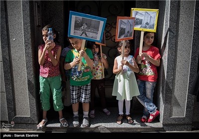 Iranian Children Voice Sympathy with Gaza Children