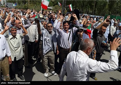 راهپیمایی نمازگزاران جمعه تهران در اعتراض به جنایات رژیم صهیونیستی در غزه