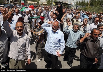 راهپیمایی نمازگزاران جمعه تهران در اعتراض به جنایات رژیم صهیونیستی در غزه