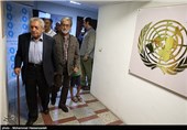 حضور خانواده انتظامی در دفتر سازمان ملل در تهران