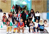بزرگترین اجتماع دانش‌آموزی خراسان رضوی در حمایت از کودکان غزه برگزار شد