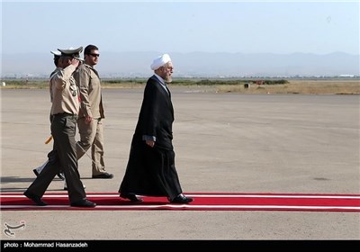 President Rouhani Arrives in Iran’s Ardebil