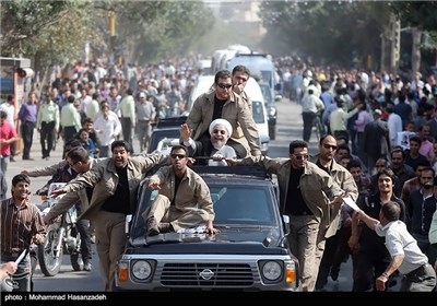 President Rouhani Arrives in Iran’s Ardebil