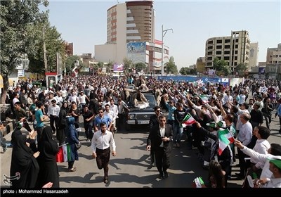 President Rouhani Arrives in Iran’s Ardebil