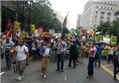 تظاهرات مردم واشنگتن در حمایت از شهروندان فرگوسن