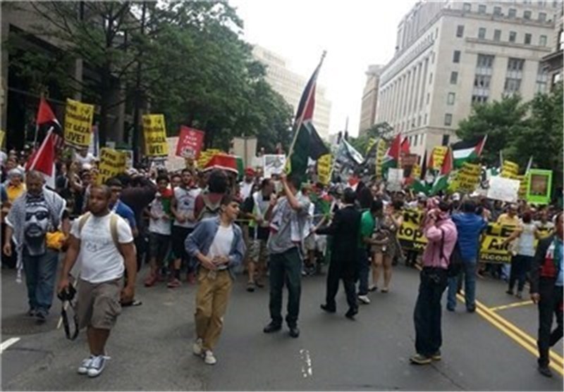 تظاهرات مردم واشنگتن در حمایت از شهروندان فرگوسن