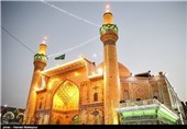 آغاز مرمت گلدسته ایوان حضرت امیرالمومنین(ع) در نجف با همت استادکاران ایرانی + تصاویر