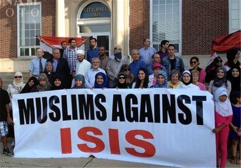 تظاهرات شیعیان و اهل سنت آمریکا علیه داعش