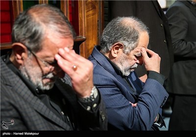 مراسم ختم پدر اکبر ترکان مشاور ارشد رئیس جمهور در مسجد نور