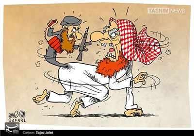 کاریکاتور/ چرخش تبلیغاتی مواضع عربستان، در قبال داعش