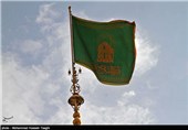 پرچم و پوشش ضریح گنبد امام رضا(ع) تعویض شد