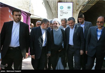 بازدید رئیس جمهور از مترو - مشهد