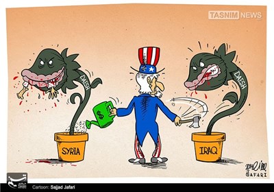 کاریکاتور/ سیاست دوگانه آمریکا در قبال تروریسم