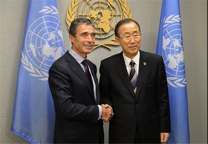 دیدار و گفت‌وگوی دبیرکل سازمان‌ ملل و ناتو در مورد افغانستان