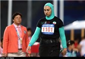 پرتاب وزنه و مدال لیلا رجبی