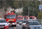 مانور آتش‌نشانی در شهرک صنعتی لیا قزوین برگزار شد