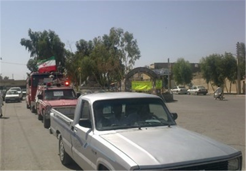 مانور ایمنی و آتش‌نشانی در شهرستان مرزی مهرستان برگزار شد
