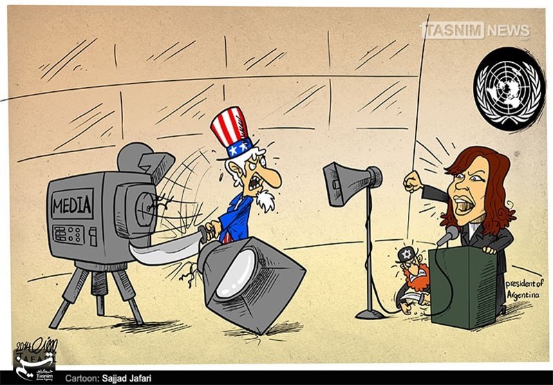 کاریکاتور/ بمب خانم رئیس جمهور در سازمان ملل