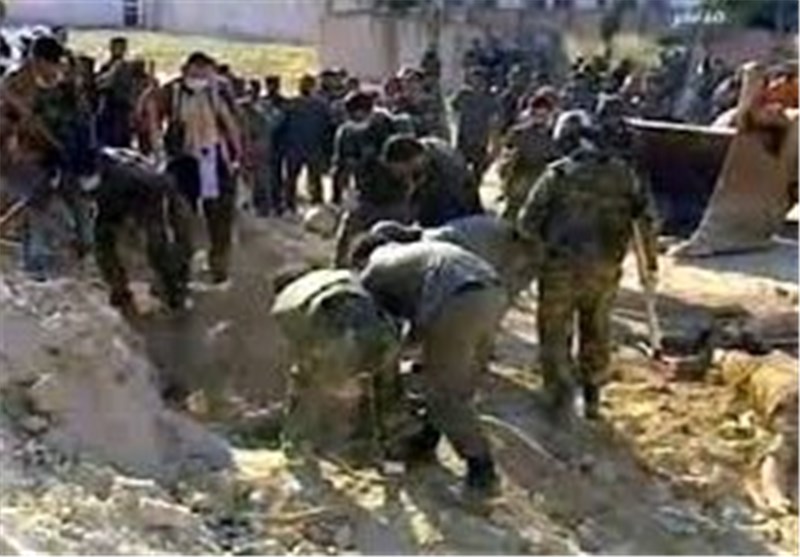 الجیش السوری یکتشف مقبرة جماعیة فی &quot;عدرا&quot; بریف دمشق