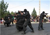 مانور امنیت یگان ویژه نیروی انتظامی در قم برگزار شد