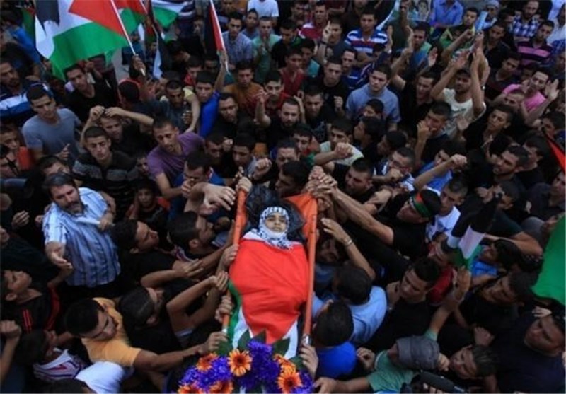فلسطینیان خشمگین پیکر نوجوان فلسطینی را در رام الله تشییع کردند