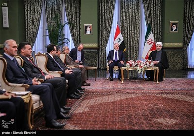 دیدار حیدر العبادی نخست وزیر عراق با حجت الاسلام حسن روحانی رئیس جمهور
