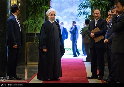 حجت الاسلام حسن روحانی رئیس جمهور قبل از دیدار با نخست وزیر عراق