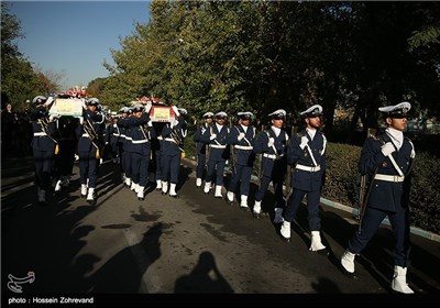تشییع پیکر 2 شهید گمنام در ستاد نیروی هوایی ارتش