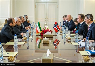 دیدار وزیر امور خارجه نروژ با جواد ظریف