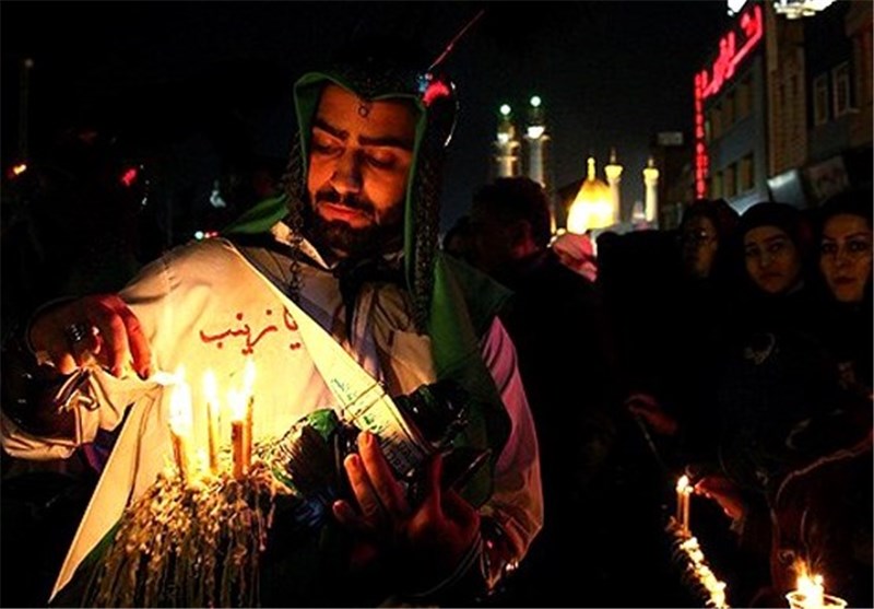 برگزاری آئین شام غریبان امام حسین (ع) در حرم مطهر رضوی